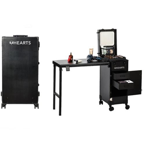 شنطة مكياج كبيرة مع طاولة للتنقلات