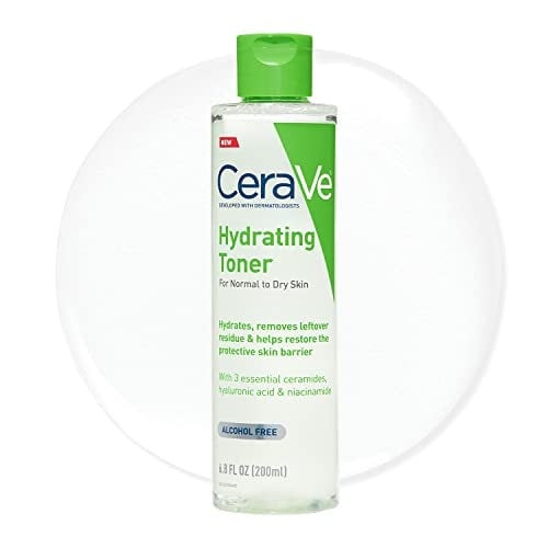 تونر CeraVe المرطب للوجه غير كحولي مع حمض الهيالور...
