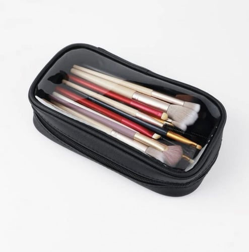 شنط مكياج مقلميات غطاء شفاف