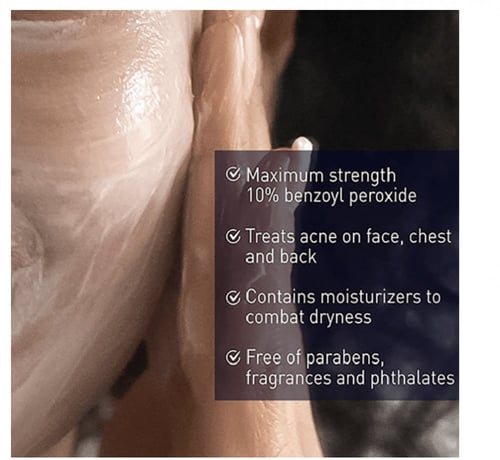 غسول رغوي لحب الشباب بنزويل بيروكسيد 10% من بانوكس...