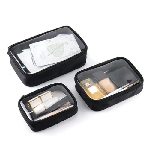 شنط مكياج مقلميات غطاء شفاف