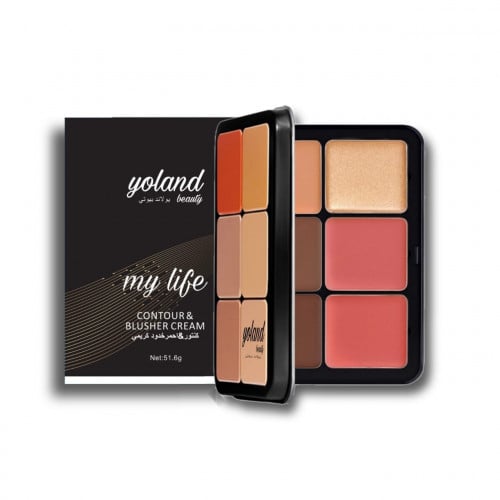 باليت يولاند الكريمي المتكامل حمرة خدود - كنتور -...