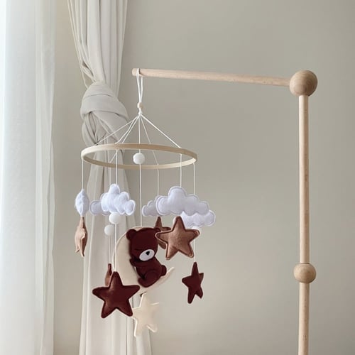 لعبة سرير دبدوب مع ذراع خشب الزان