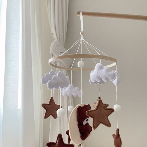 لعبة سرير دبدوب مع ذراع خشب الزان