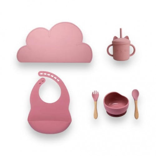 طقم طعام من السيليكون الناعم خالية من BPA للأطفال