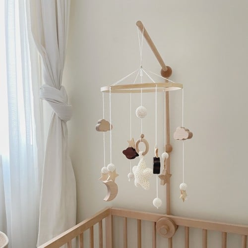 لعبة سرير نجمة مع ذراع خشب الزان