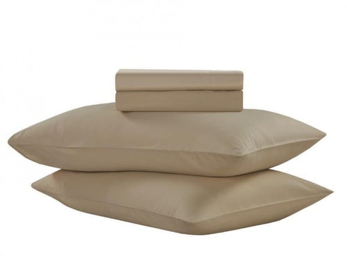 شرشف كانون سادة نفرونص بني TAUPE