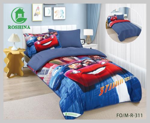 مفرش اطفال صيفي كوين 4 قطع حشوة ثابتة FO/M-R-330