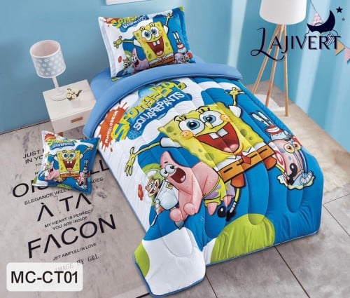 طقم مفرش اطفال صيفي كوين 4 قطع حشوة ثابتة MC-CT59