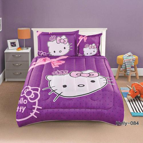 مفرش اطفال صيفي نفرونص 4 قطع حشوة ثابتة Kelly