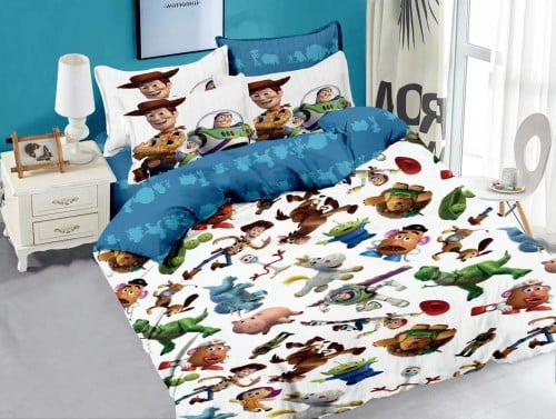 مفرش اطفال صيفي نفرونص 4 قطع حشوة ثابتة ALEGANT