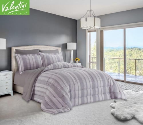 طقم مفرش صيفي نفرونص 4 قطع حشوة ثابتة VM12