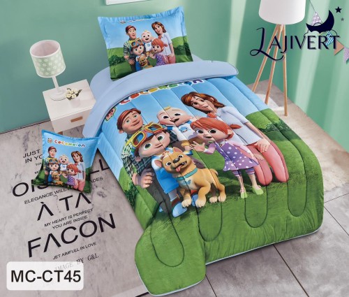 طقم مفرش اطفال صيفي كوين 4 قطع حشوة ثابتة MC-CT59