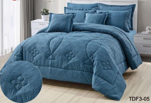 طقم مفرش صيفي 5 قطع كوين حشوة ثابتة TDF1-01