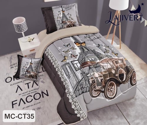 طقم مفرش اطفال صيفي كوين 4 قطع حشوة ثابتة MC-CT59