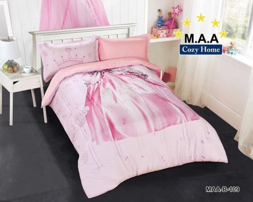 مفرش اطفال صيفي كوين 4 قطع حشوة ثابتة MAA-B-104