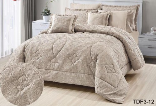 طقم مفرش صيفي 8 قطع نفرين حشوة ثابتة TDF1-03