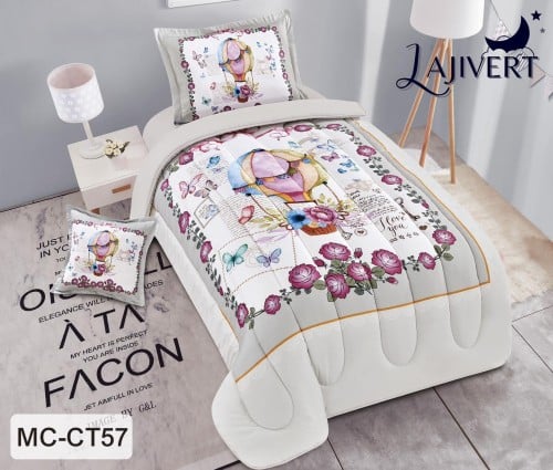 طقم مفرش اطفال صيفي كوين 4 قطع حشوة ثابتة MC-CT59