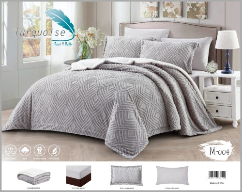 مفرش شتوي فرو نفرين 6 قطع حشوة ثابتة M-004