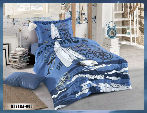 مفرش اطفال صيفي نفرونص 4 قطع حشوة ثابتة REVERA-006