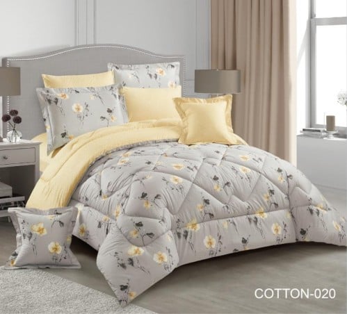 طقم مفرش صيفي نفرين 8 قطع حشوة ثابتة COTTON home-0...