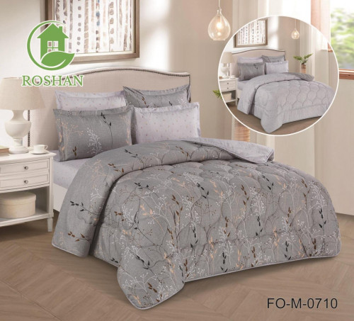 طقم مفرش صيفي 6 قطع نفرين حشوة ثابتة FO/m-0607