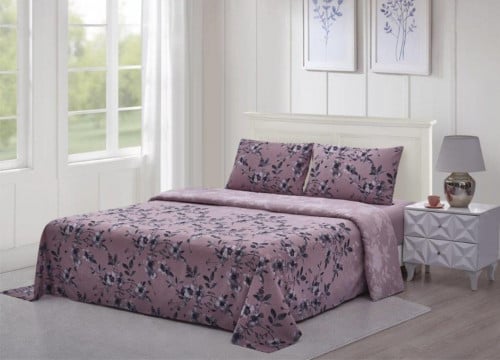 شرشف صيفي مشجر كوين 3 قطع