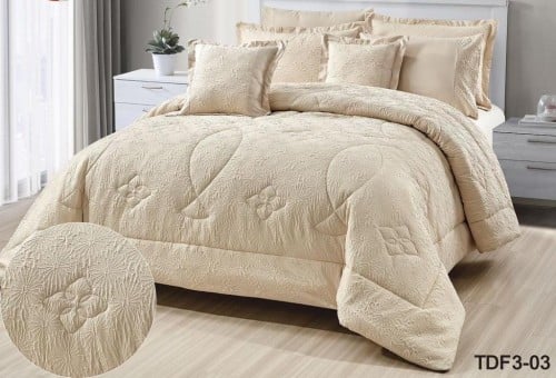 طقم مفرش صيفي 8 قطع نفرين حشوة ثابتة TDF1-03