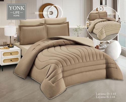 طقم مفرش صيفي 6 قطع نفرين حشوة ثابتة LAYANA