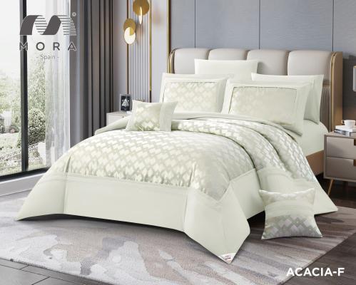 طقم مفرش صيفي اسباني نفرين 8 قطع حشوة ثابتة ACACIA