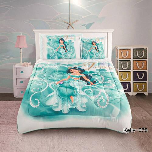 مفرش اطفال صيفي نفرونص 4 قطع حشوة ثابتة Kelly