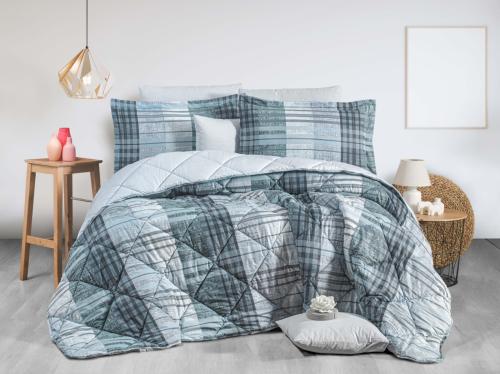 طقم مفرش صيفي نفرين 8 قطع حشوة ثابتة MORA