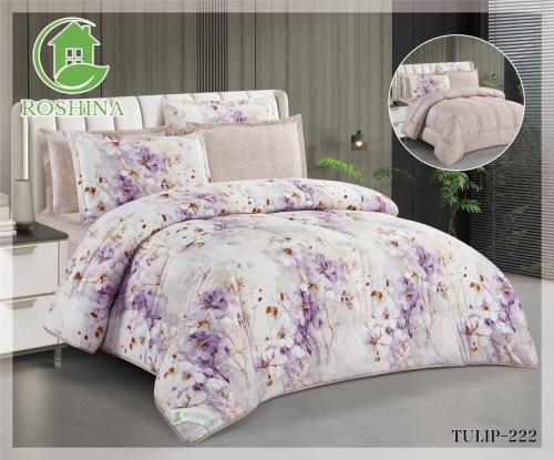 طقم مفرش صيفي 6 قطع نفرين حشوة ثابتة TULIP
