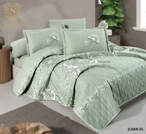 طقم مفرش تركي صيفي مضغوط 4 قطع نفرونص ILHAN