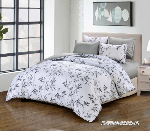 طقم مفرش صيفي نفرين 6 قطع حشوة ثابتة COCO-27