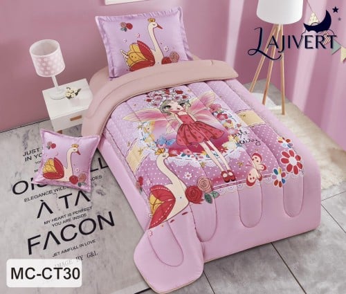 طقم مفرش اطفال صيفي كوين 4 قطع حشوة ثابتة MC-CT59