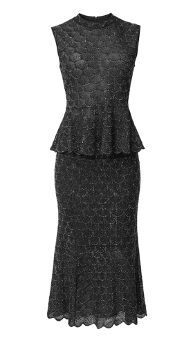 Midi skirt and peplum top set