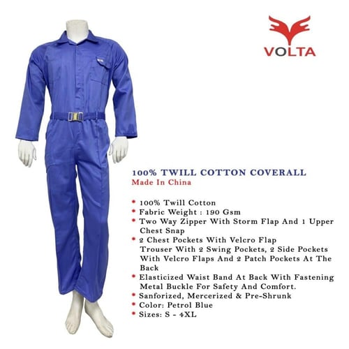 بدلة صيانة أفرول عمال - قطعة واحدة من فولتا