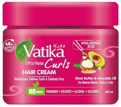 Vatika Naturals Curl Cream 300ml with Shea Butter,...