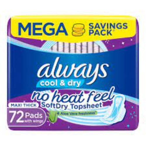 أولويز دراي ماكسي سميكة (L) فوط صحية 72 قطعة