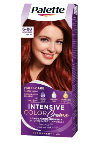 باليت صبغة شعر كريم اللون المكثف احمر كثيف 6-88