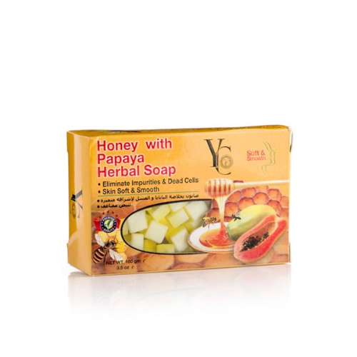 واي سي صابون عشبي بالعسل مع البابايا 100 جم.