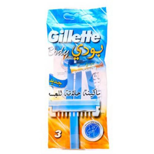 جيليت ماكينة شفرات حلاقة للجسم كيس 3 قطع