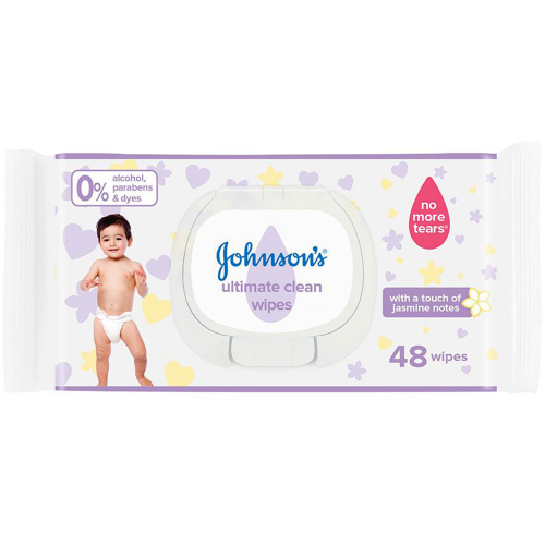 جونسون مناديل أطفال للنظافة المثالية 48 منديل