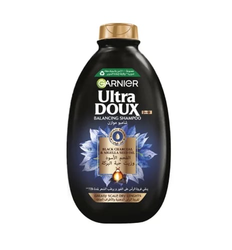 Garnier Ultra Doux Shampoo with Black Seed and Cha...