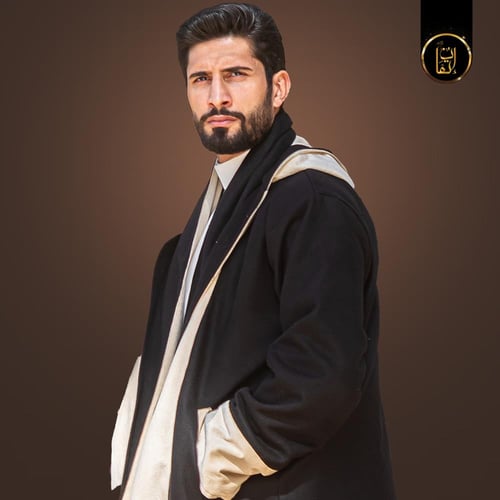 فروه شتوي وجهين دبل فيس أسود - بيج