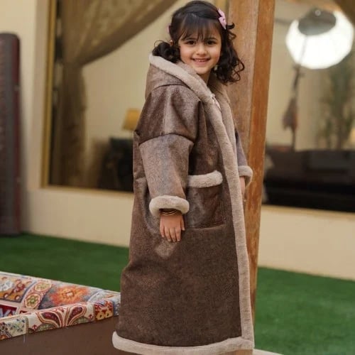 Children's winter fur - brown