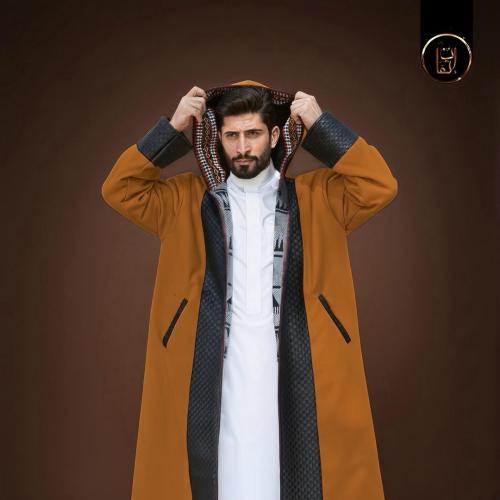 فروة رجالي شتوي وجهين دبل فيس أسود - جملي