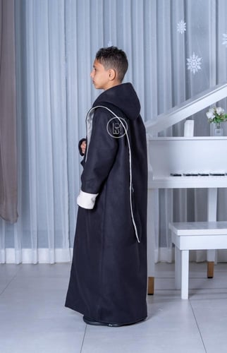 فروه دبل فيس اسود بيج مع شال اطفال