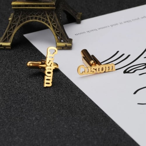 كبك انجليزي منحوت بالاسم مطلي بالذهب او الفضة